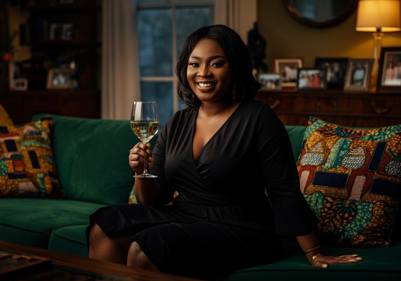 Elegant Nigerian Woman in Golden Hour Light