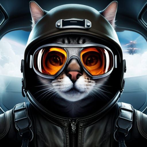 Cat, the fighter pilot