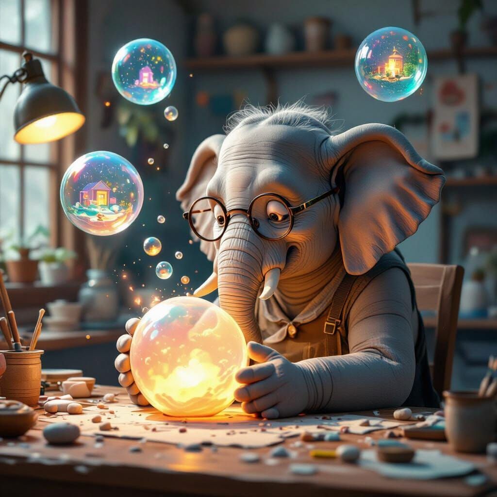 Horatio had a special talent for capturing fond memories in soap bubbles.