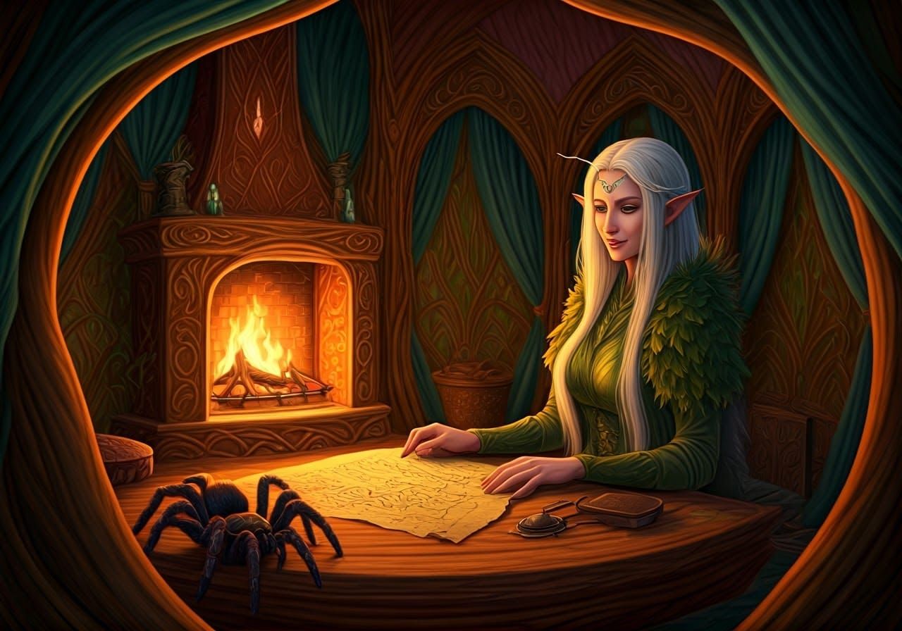 Whimsical Elven Sanctuary Radiates Warmth and Enchantment