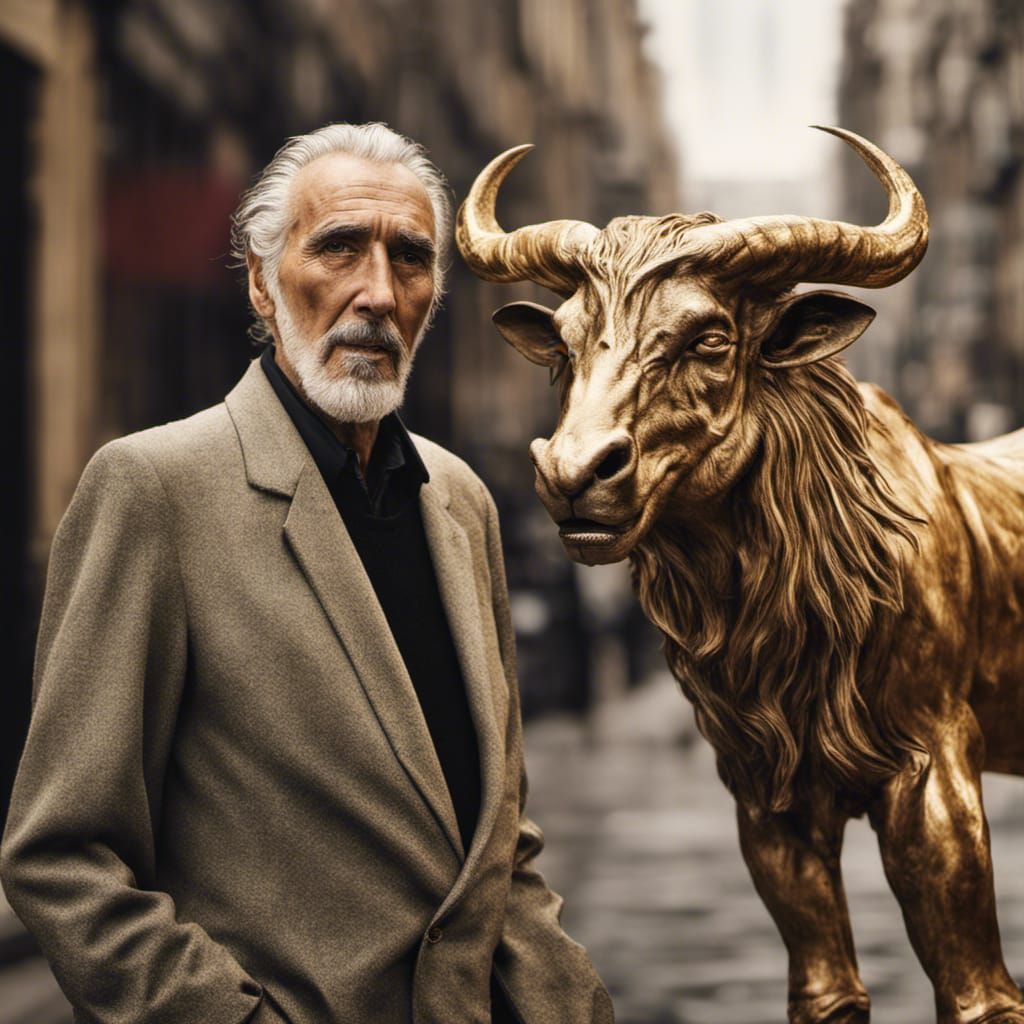 Christopher Lee and a Golden Gnu in HDR