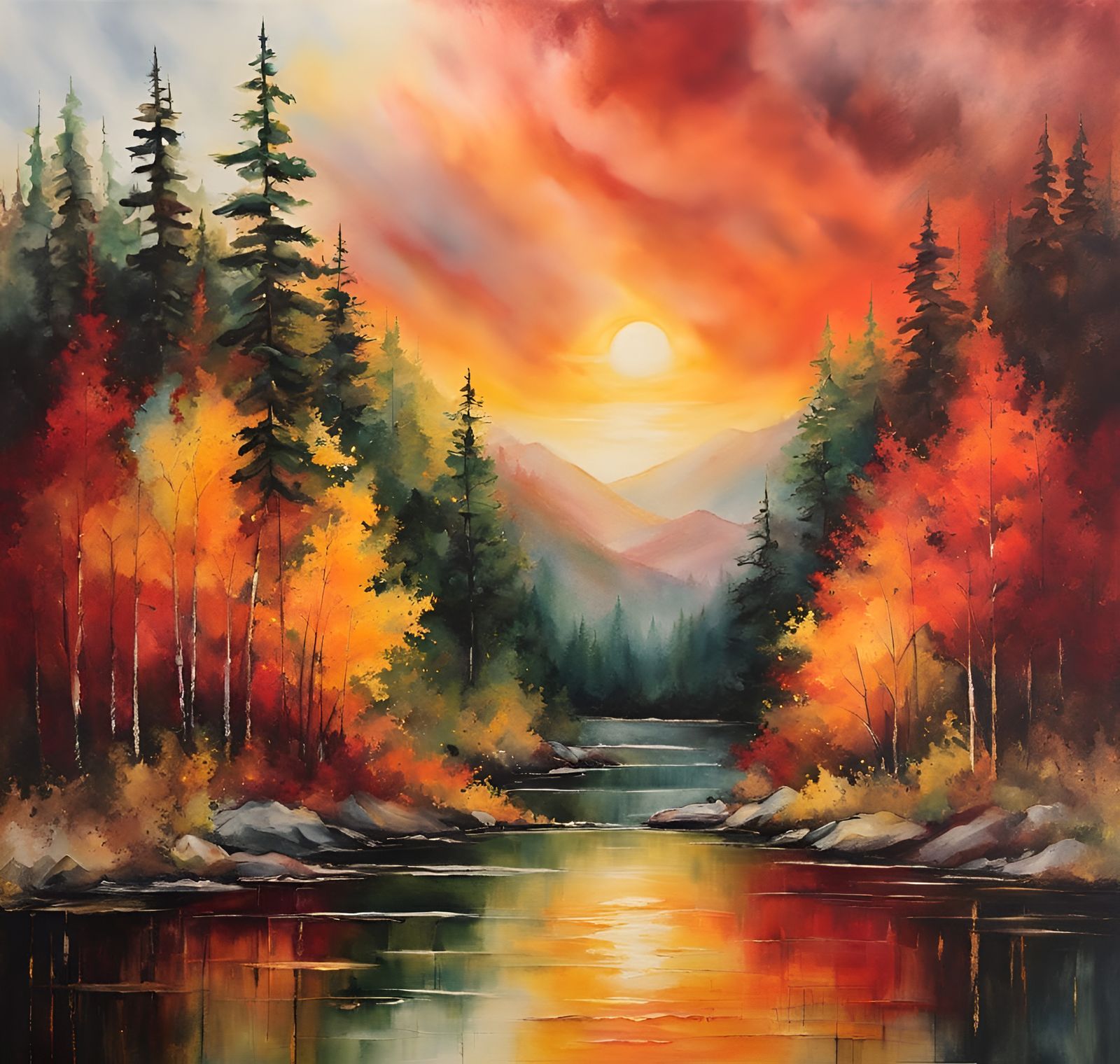 Fiery Sunset Hues