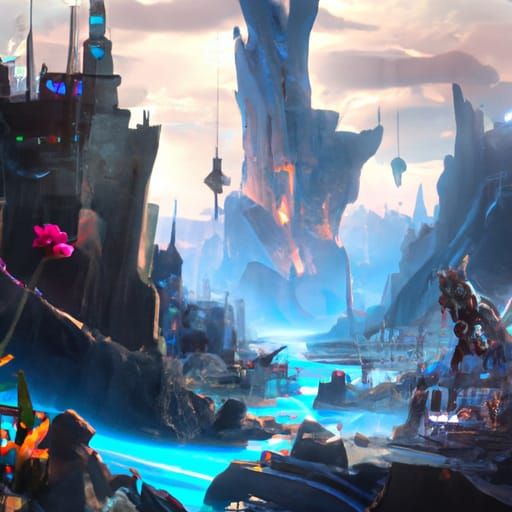 Fantastical Matte Painting in Deep Color