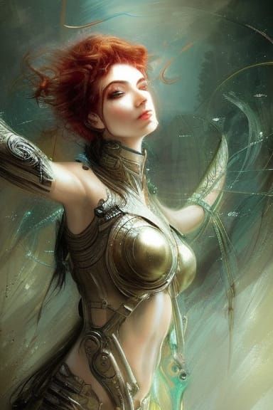 Futuristic Elven Soldier Portrait in Detailed Digital Art