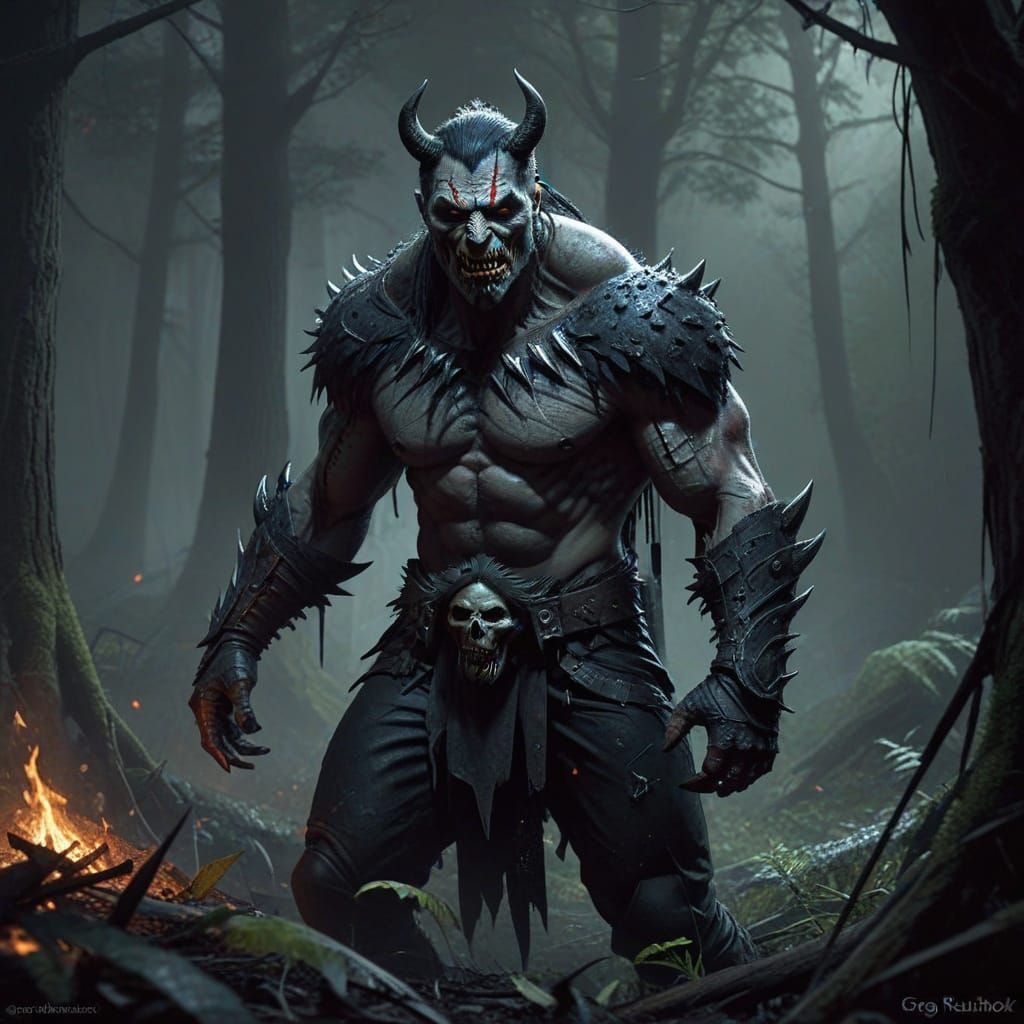 Sinister Forest Figure by Greg Rutkowski