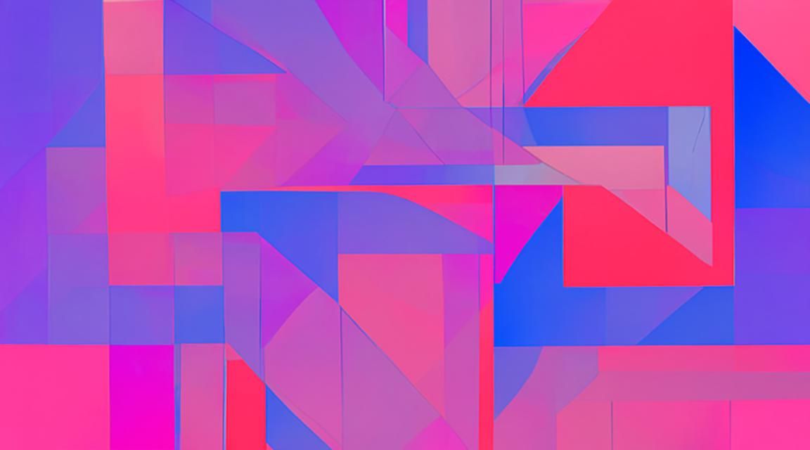 Geometric Bauhaus Pink Checkers in Pop Art Style