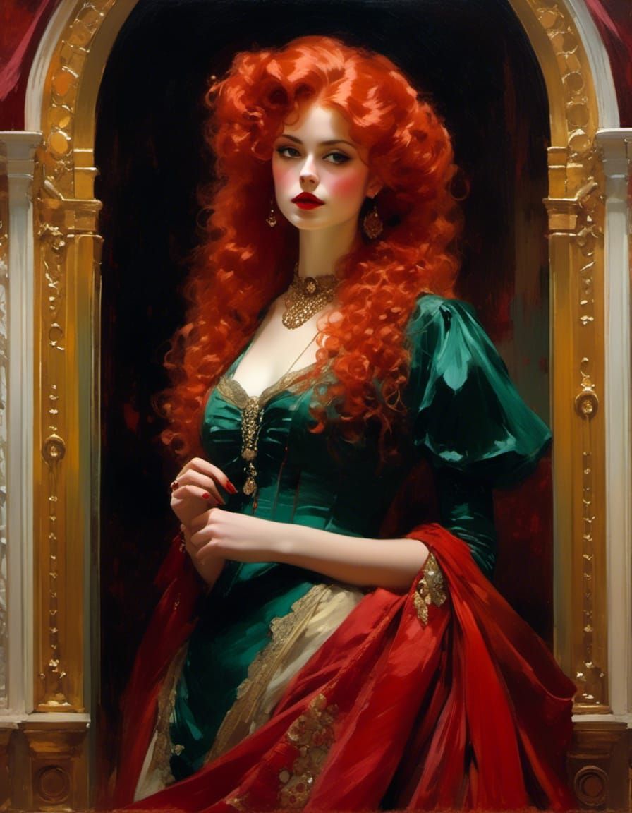 Victorian Vampire Mina Harker in Dreamy Vignettes