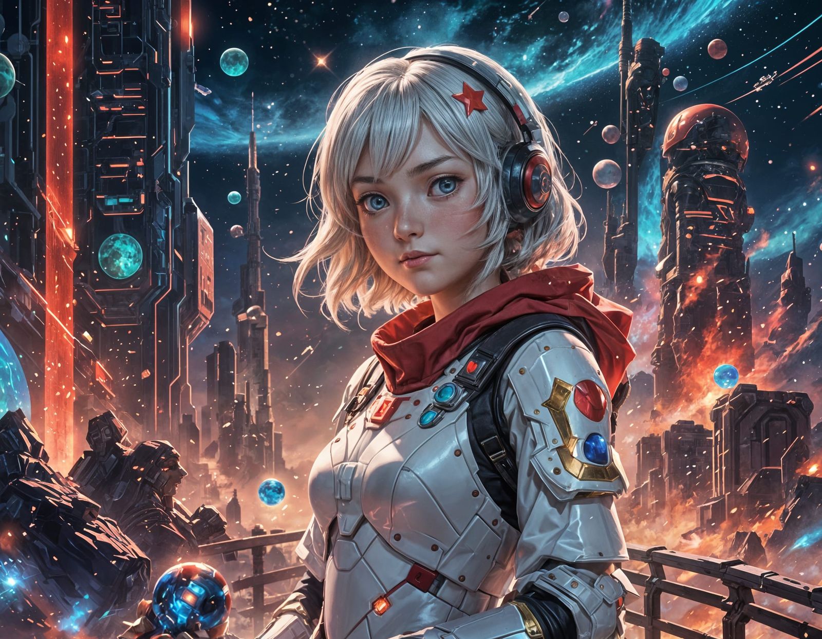 Nintendo Switch as Dragon Girl in Anime Style