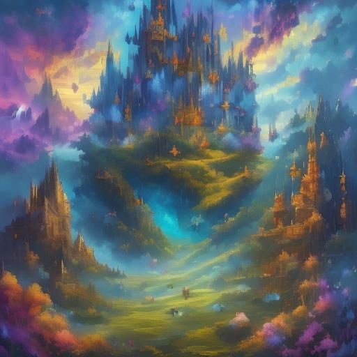Crystal Apple Reflecting Castle: Fantasy Concept Art