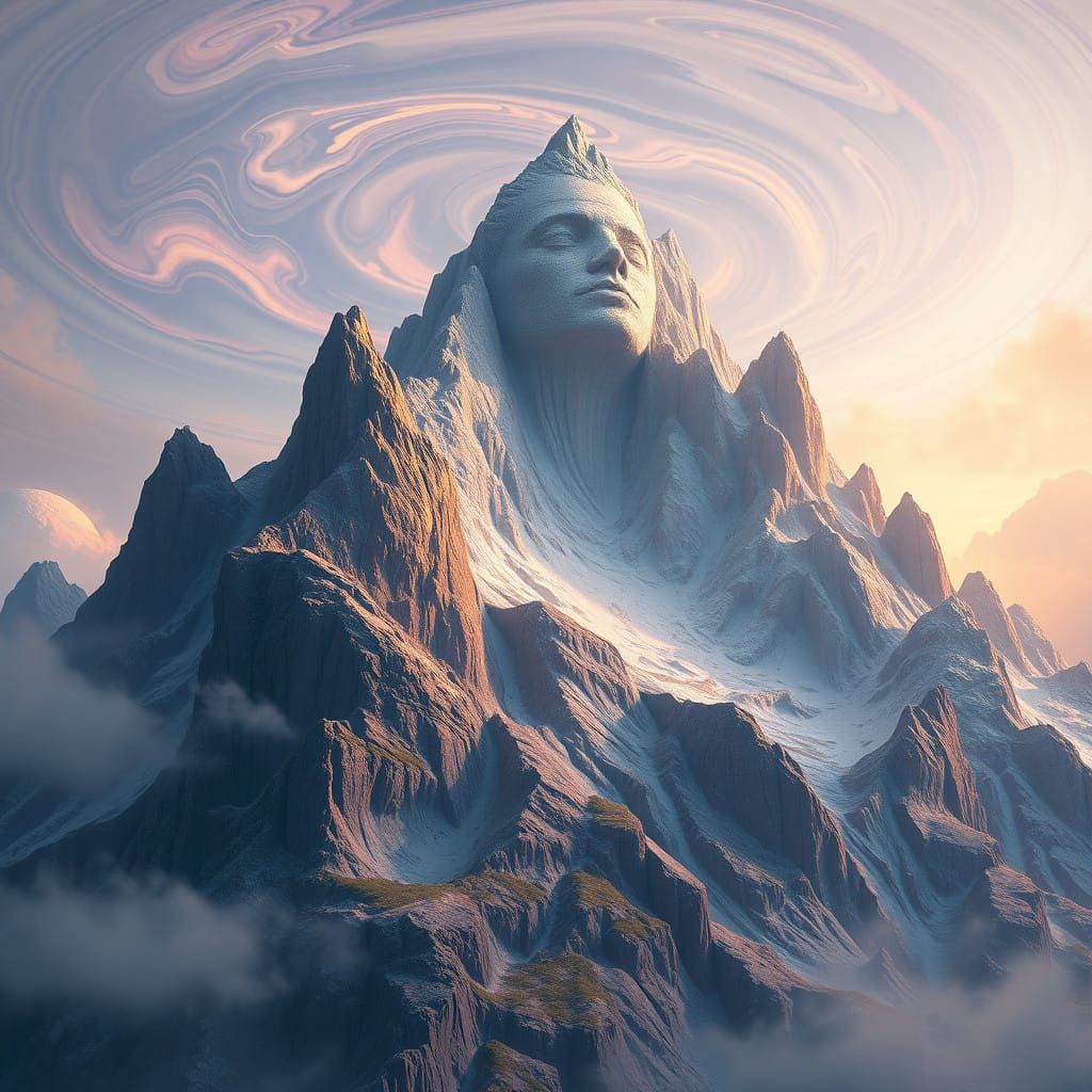 Otherworldly Mountain Giant on a Distant Planet