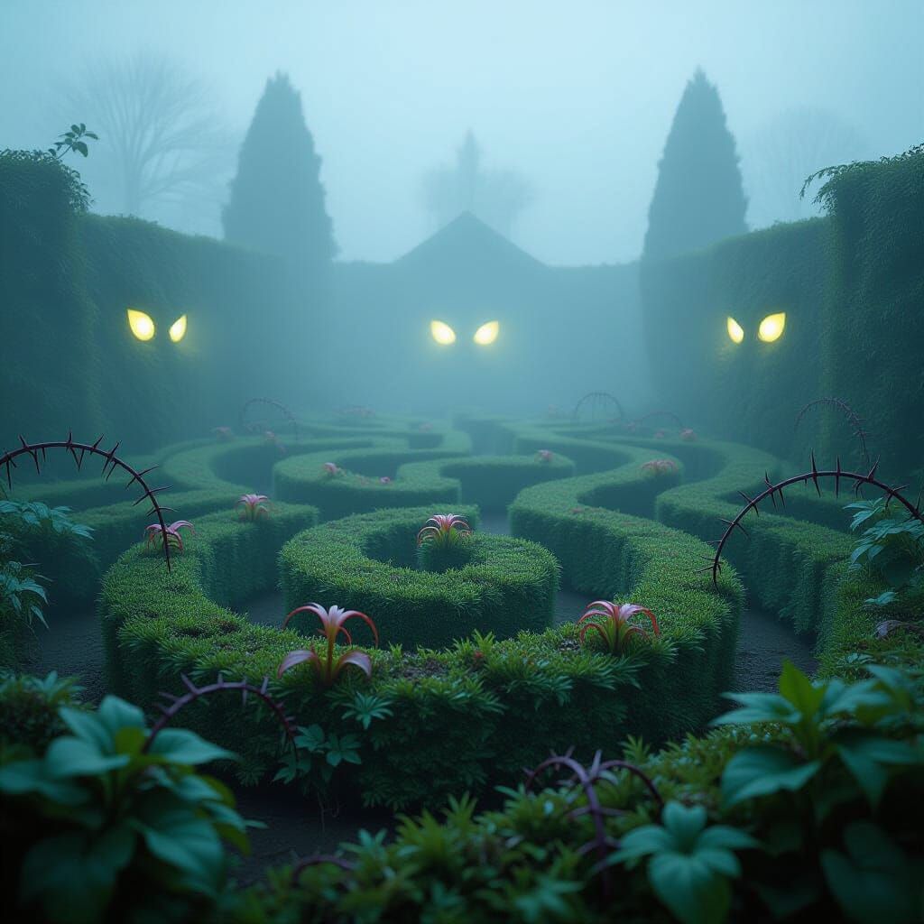 Sinister Garden Maze with Carnivorous Plants