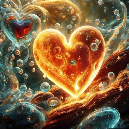 Ethereal Ghost Couple in Flaming Inferno of Love