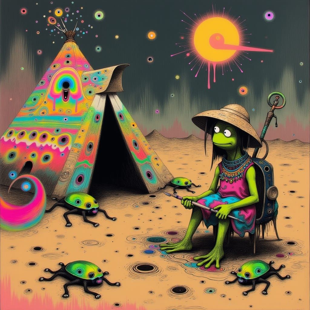 Kermit the Frog's Futuristic Camping Trip in Egypt