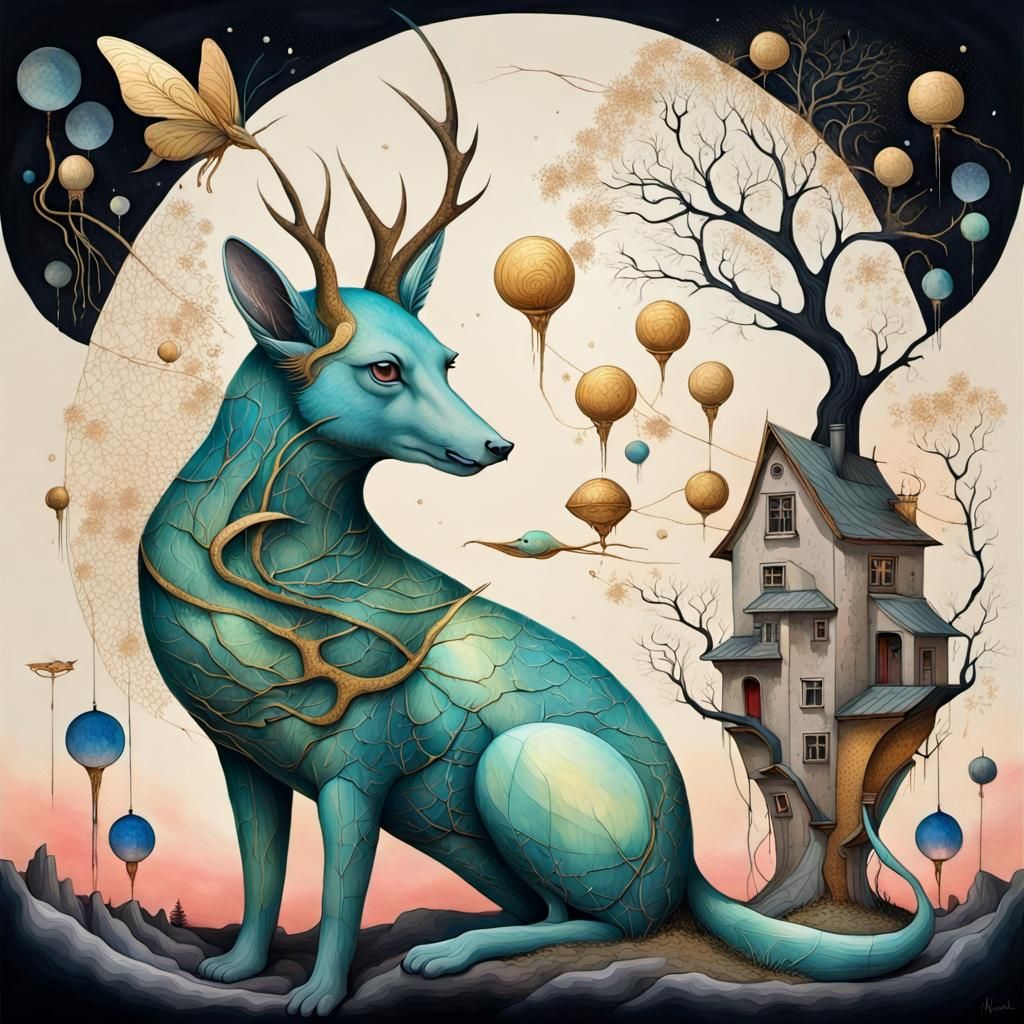 Surreal Animals in Retrofuturist Romanticism