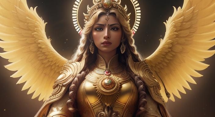 Brahma: Golden Hindu Goddess of Knowledge