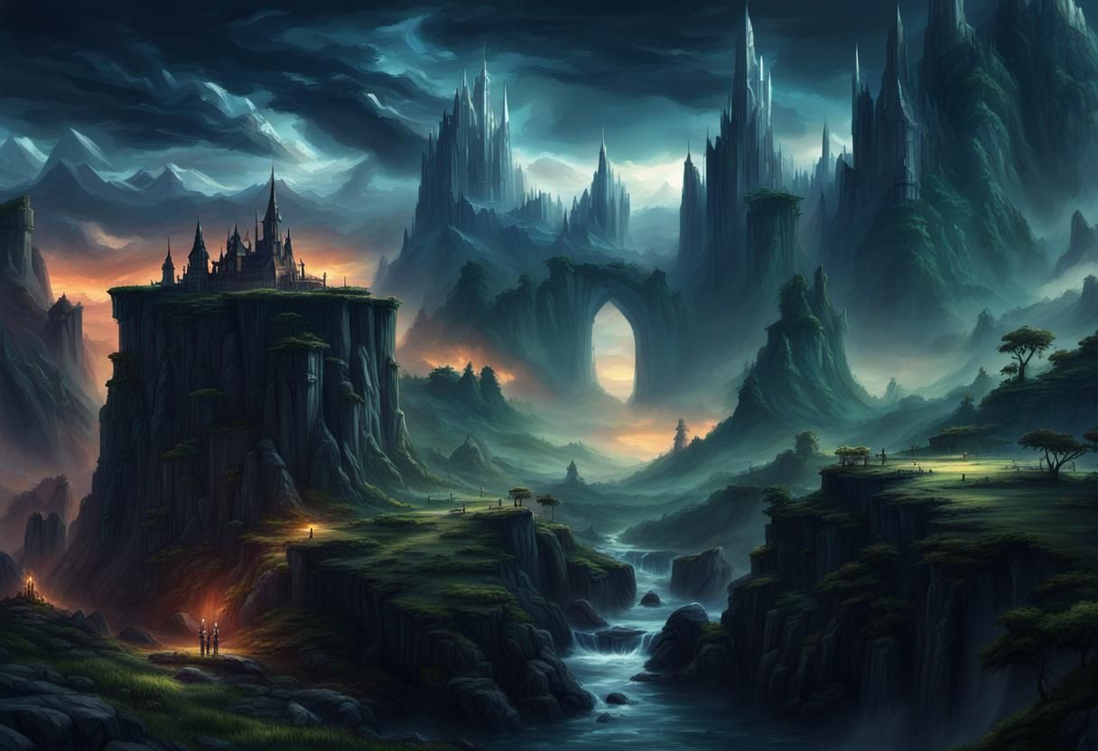 Epic Fantasy Landscape in Cinematic Style