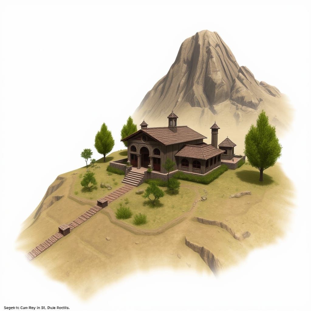 Cyrodiil Highland Landscape in a Rugged Warrior Culture Sett...