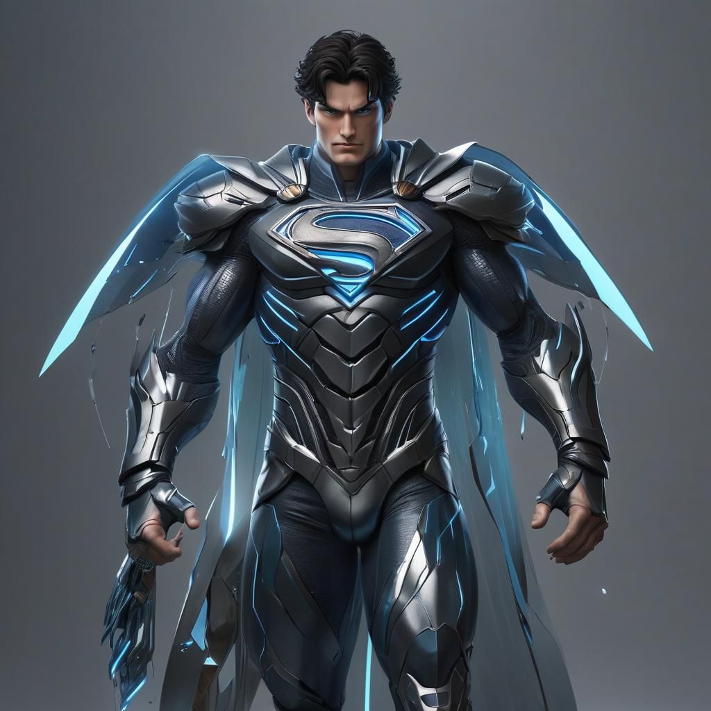 Superman in Saint Seiya Armor, Tron Legacy Style