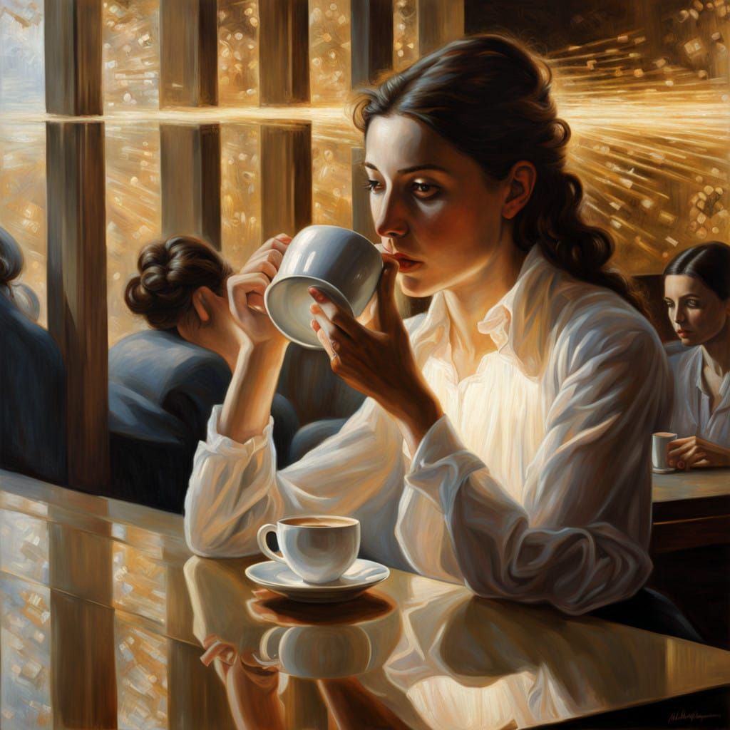 Mundane Beauty in Chiaroscuro Oil Painting