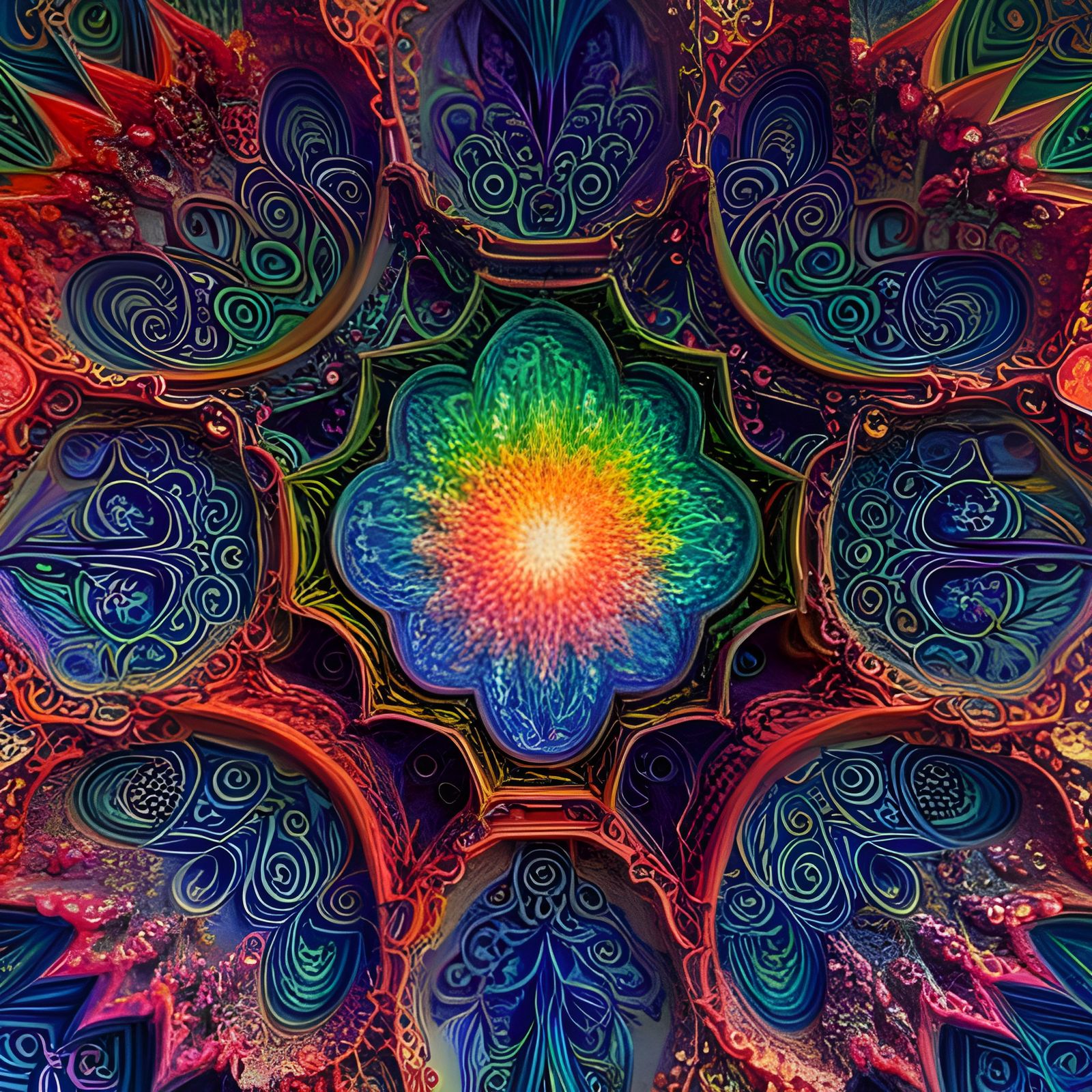 Intricate Bioluminescent Architecture in Opalescent 3D