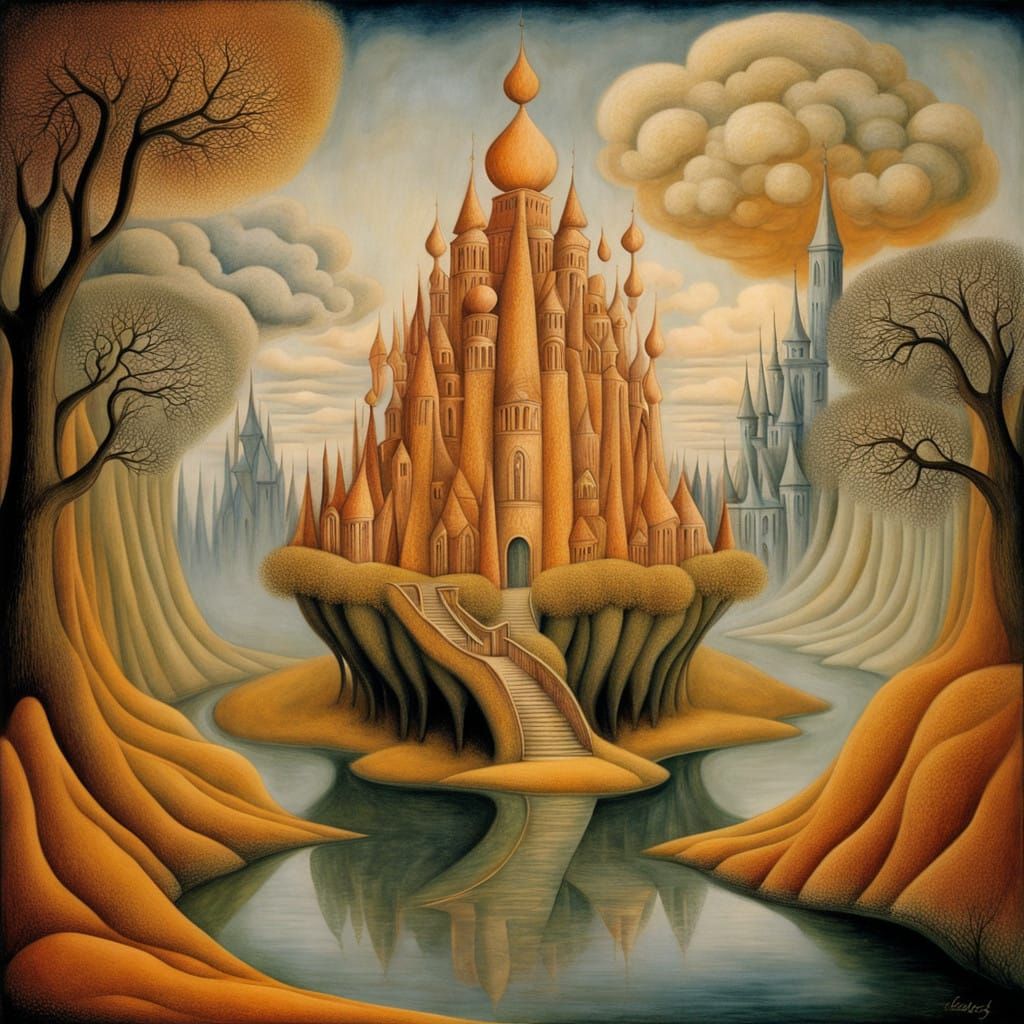 Dreamscapes of Enchanted Palaces in Pastel Hues