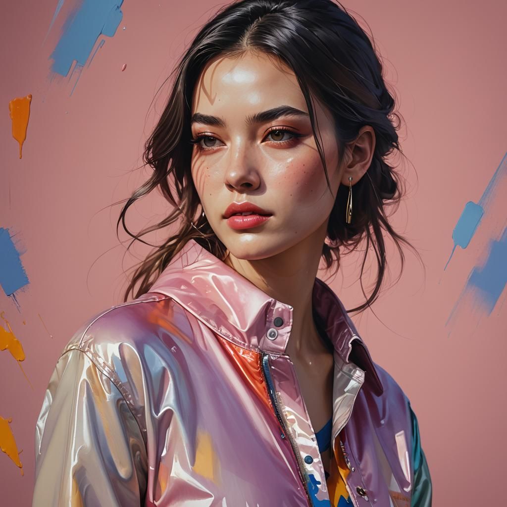 Hyperrealistic Portrait: Beauty in Simple Clothing