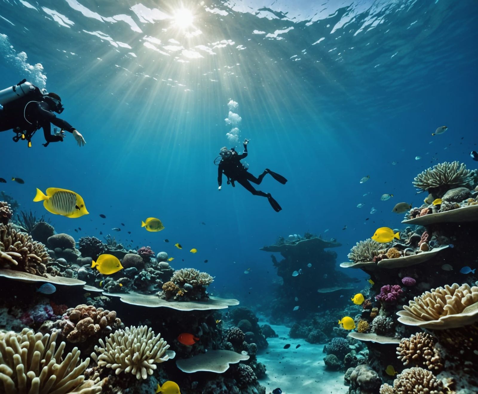 Abstract Underwater Scene Generated by AI