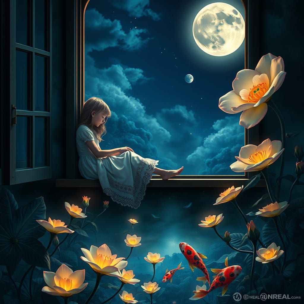 Whispers in a Midnight Garden of Dreams