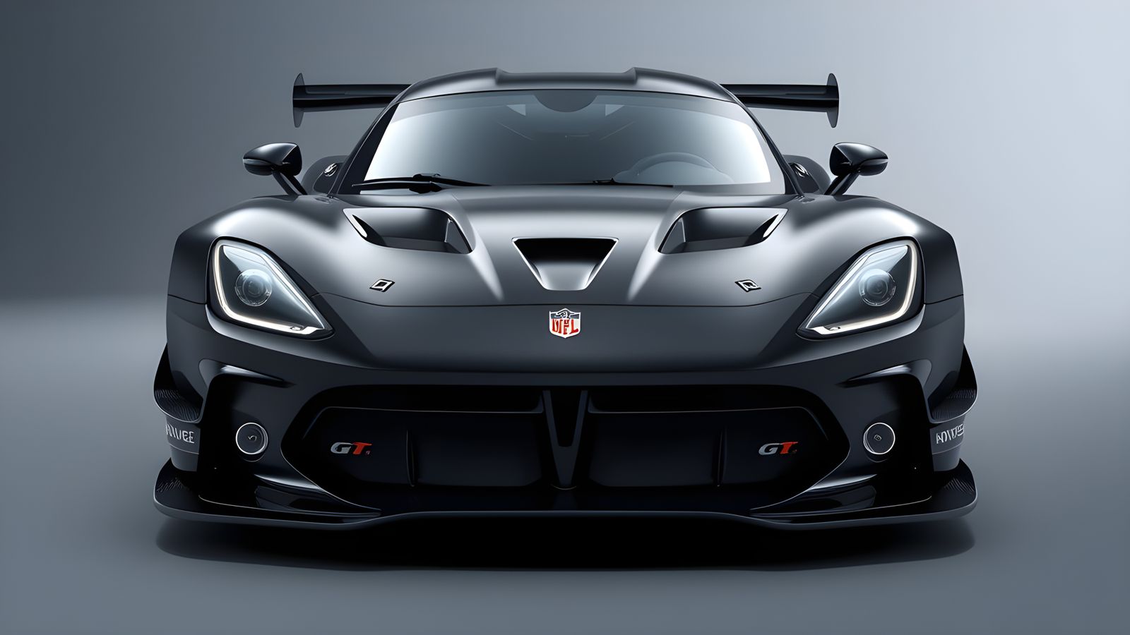 Angular Black Dodge GT3 Racer in Le Mans Pose