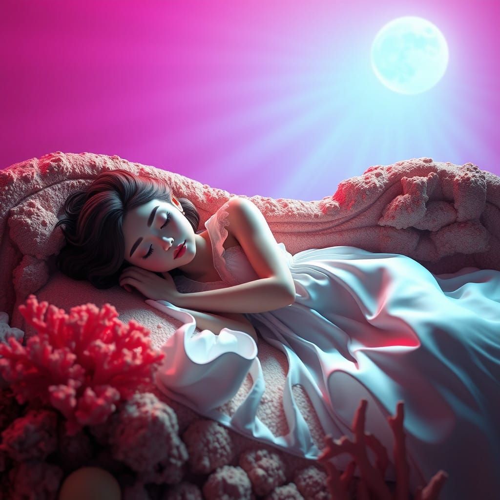 Peaceful Slumber in an Ethereal Oceanic Realm