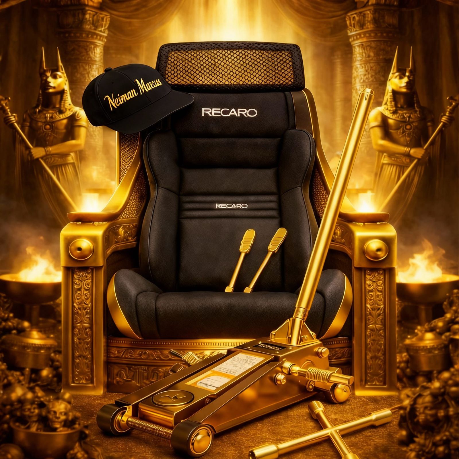 Realistic Neiman Marcus Baseball Cap with Round Wheels