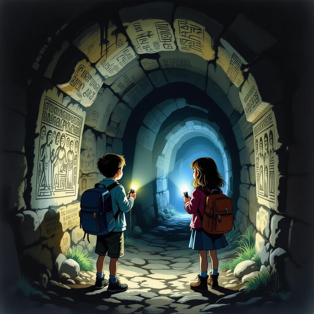 Exploring Dark Catacombs: Mystical Adventure