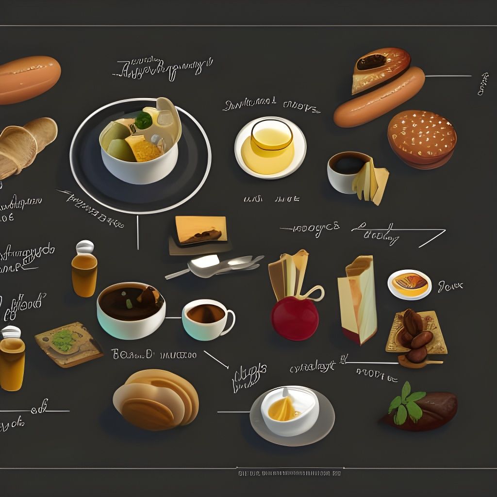 Breakfast Still Life in 3D Digital Art Style