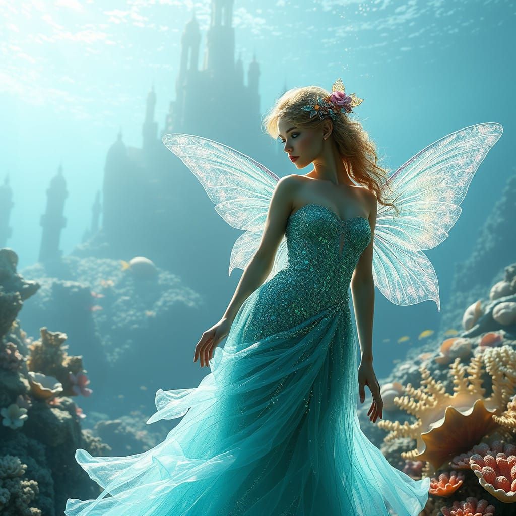 Enchanted Mermaid Queen of the Shimmering Abyss