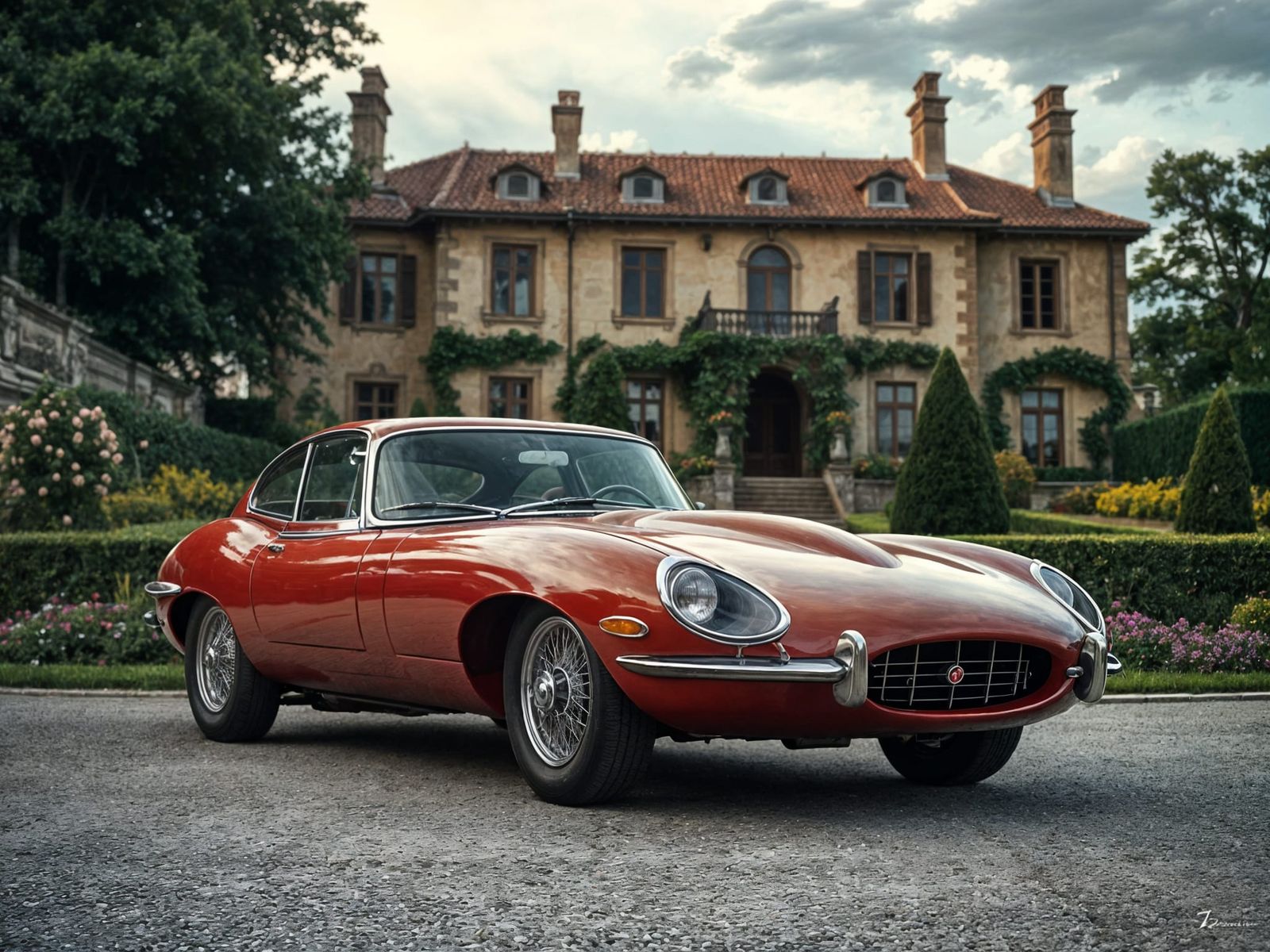 Jaguar E-Type in Hyper-Realistic Digital Art