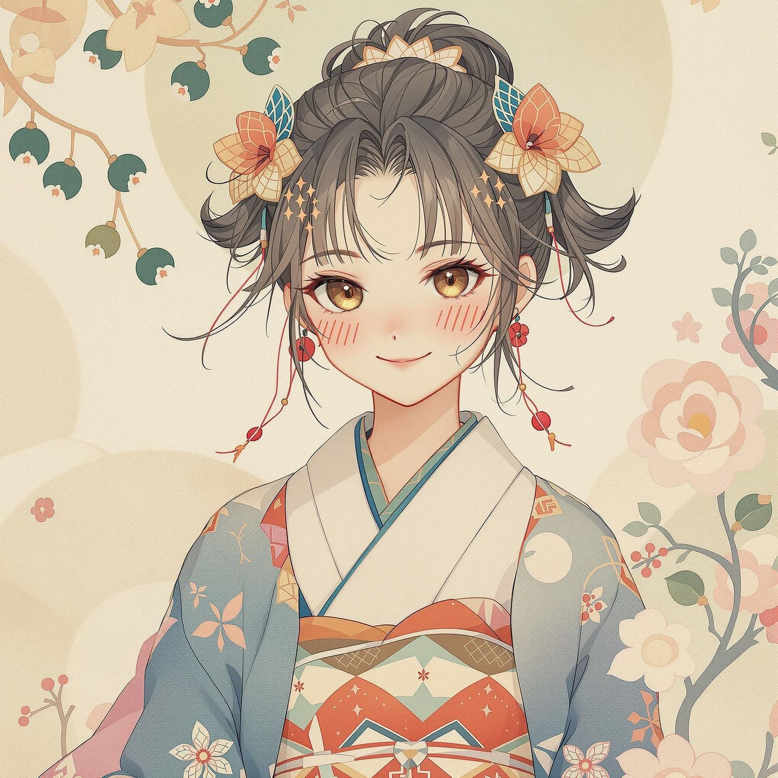 Enchanting Ekai Girl in Japanese Fantasy Style