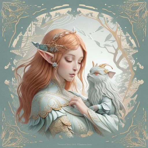 High-Fantasy Origami: Elf Baby and Griffin