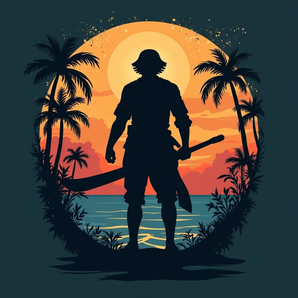 Lapu Lapu Hero Silhouette Vector T-Shirt Design
