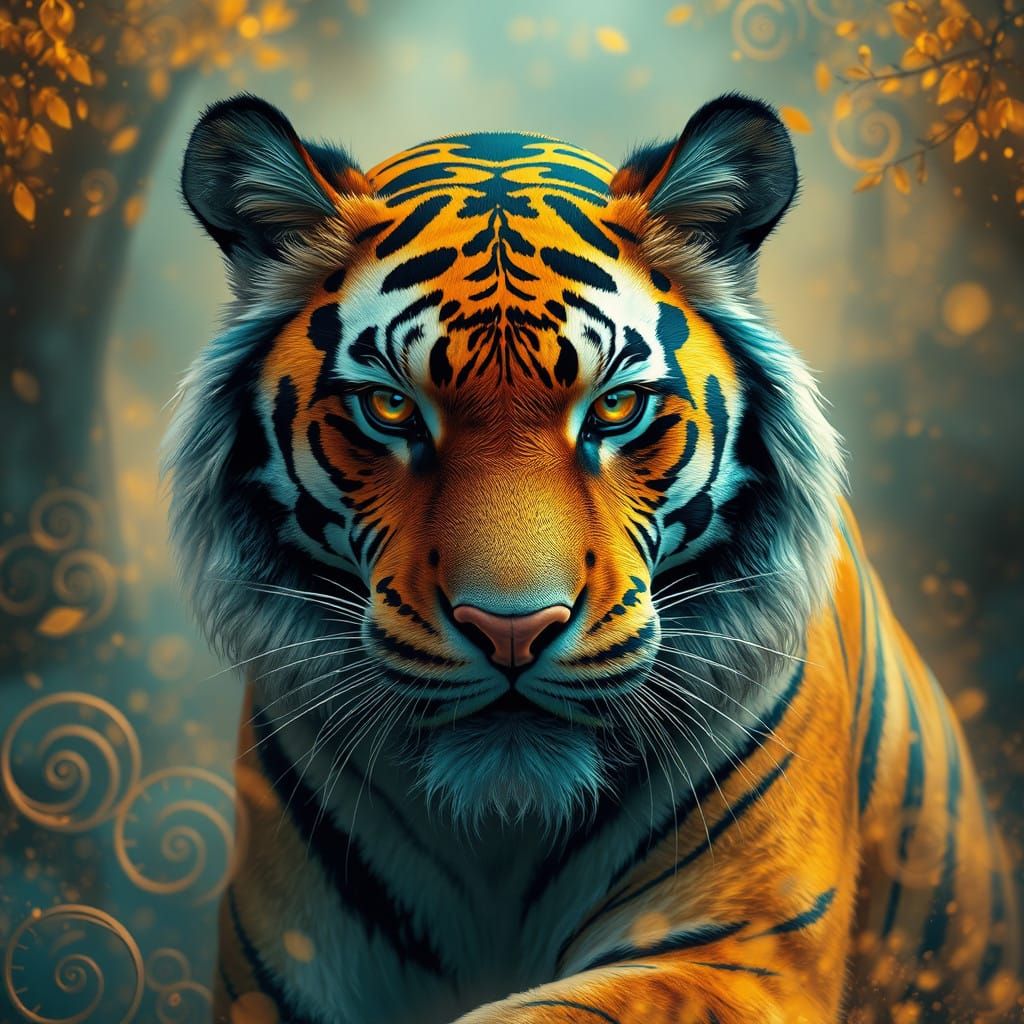 Majestic Tiger in a Dreamlike Realm