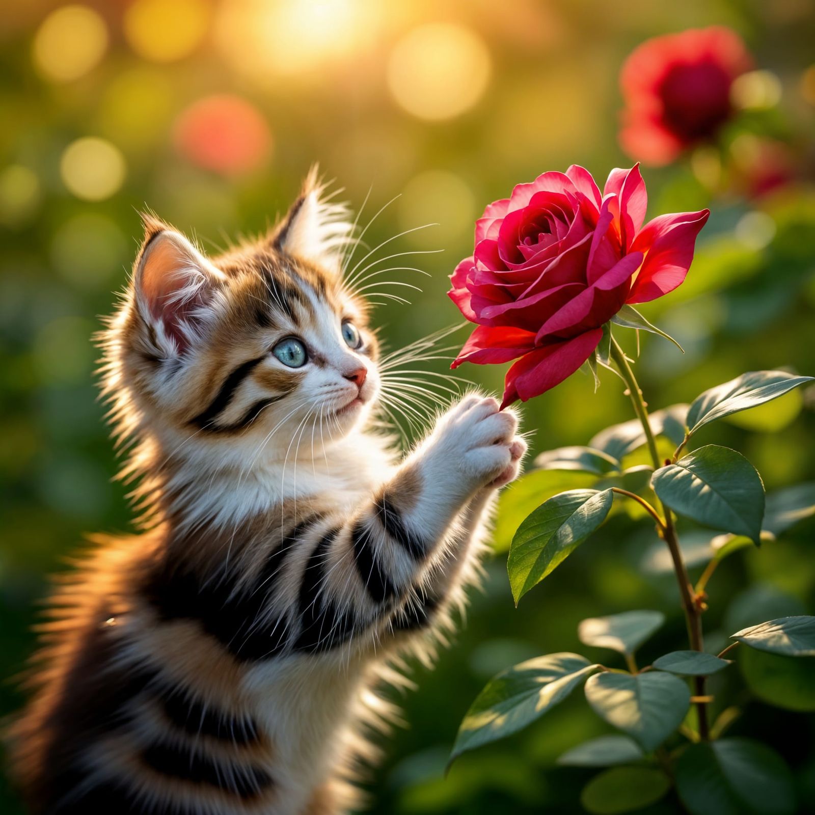 Admiring a Rose