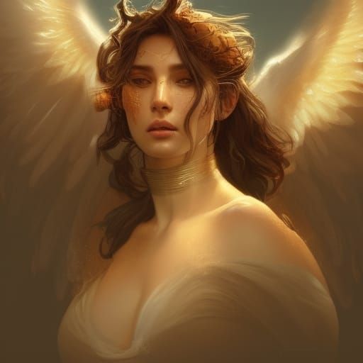 Lion-Headed Angel Rules Hell: Hyperdetailed Concept Art