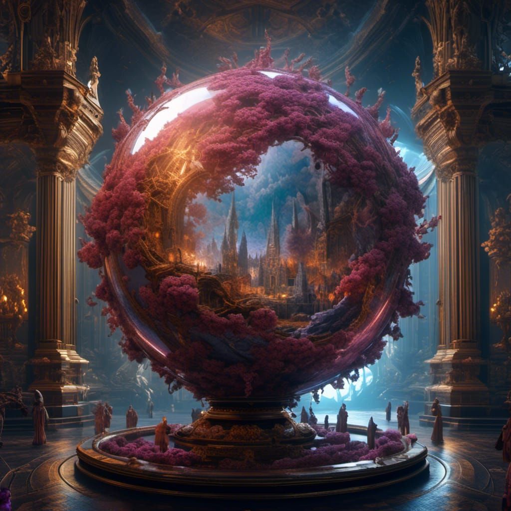 Sphere Mirror Apparition Optical Illusion: Detailed Matte Pa...