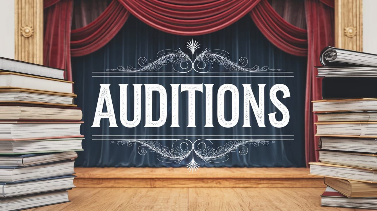 Auditions Title Card Design for Stage Productions