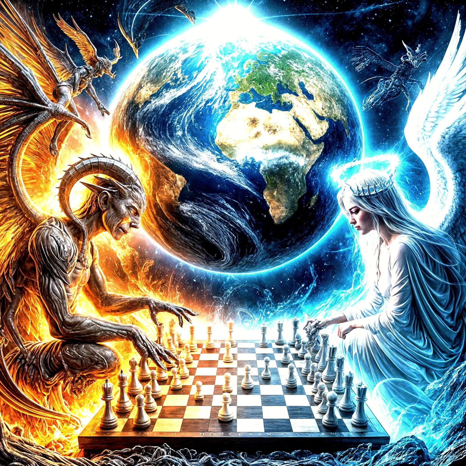 Celestial Chess Duel on a Global Stage