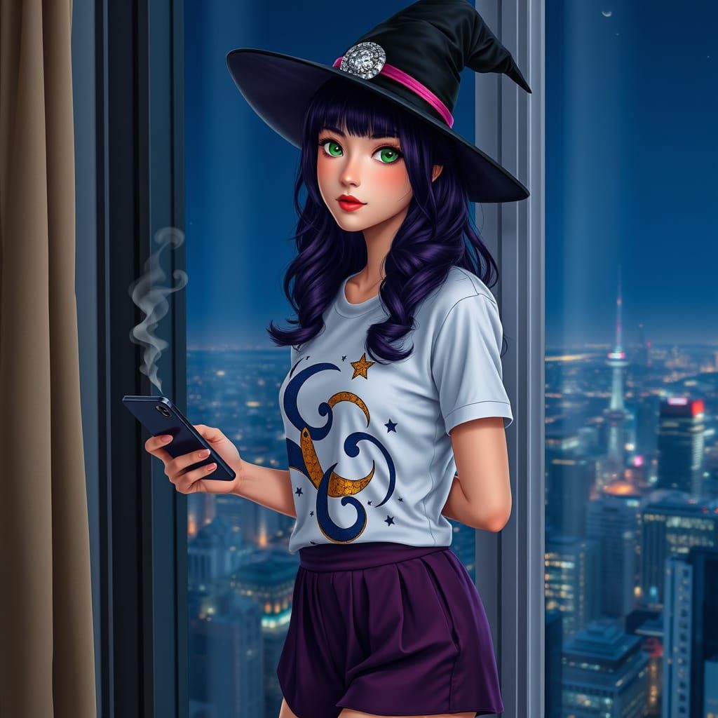 Mystical Young Witch Captured in Cinematic Detail