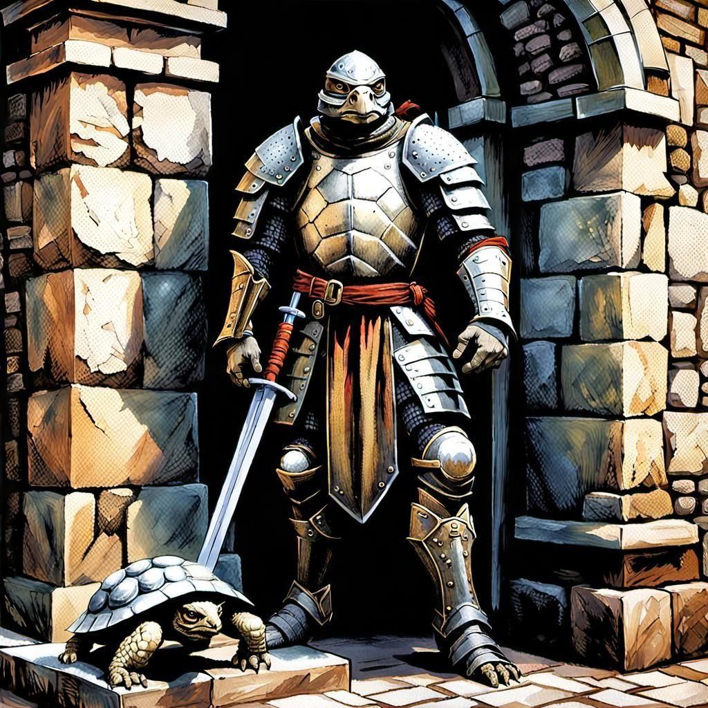 Fantasy Turtle Shell in Dreamlike Oil Painting Style