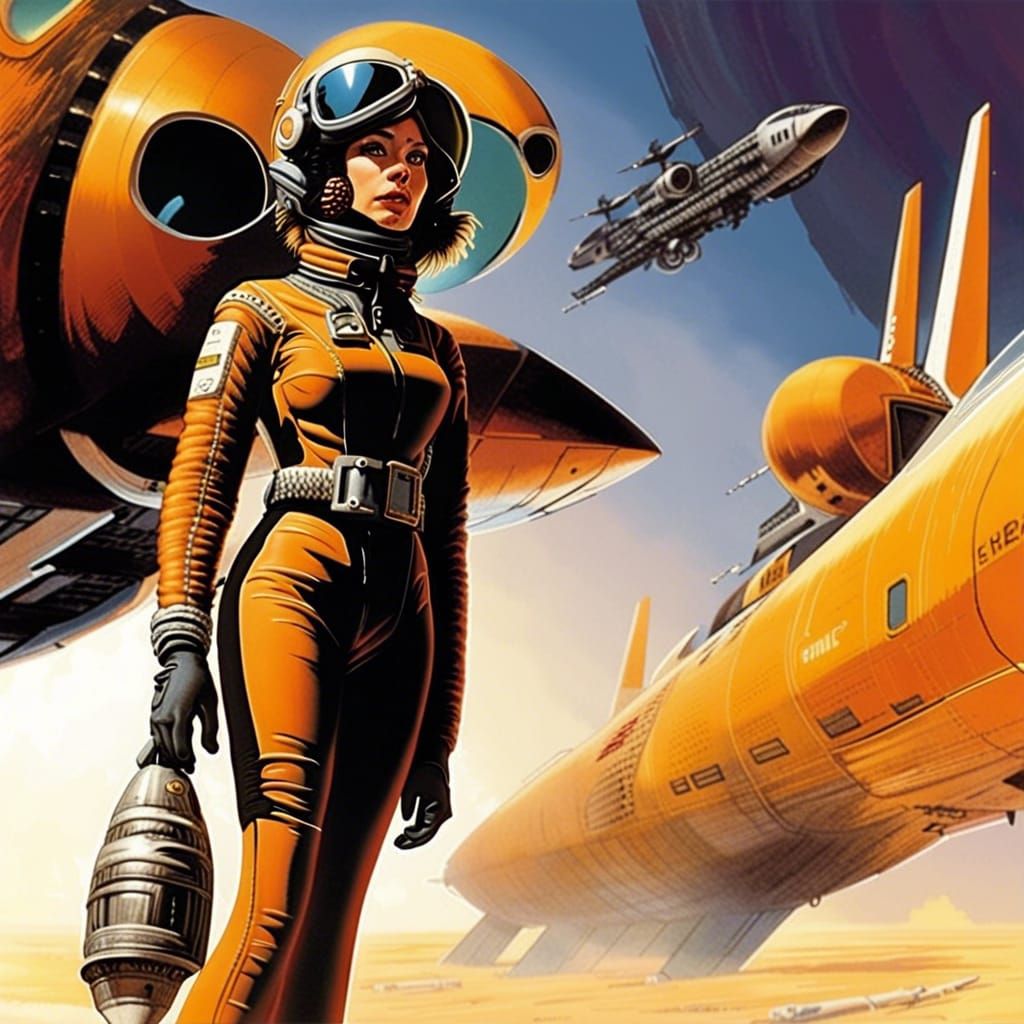 Chris Foss defining look of 70s sci-fi  pilot on the planet