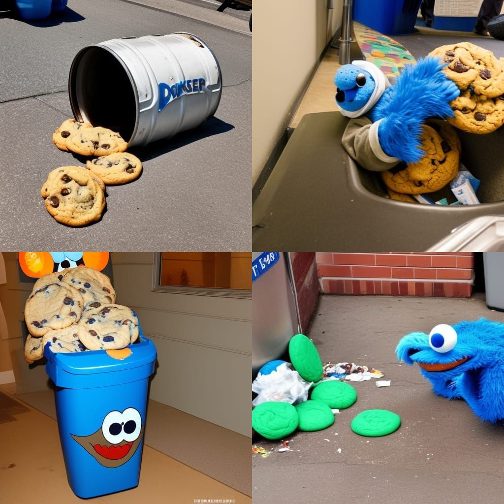 Cookie Monster's Trash Can Cookie Feast