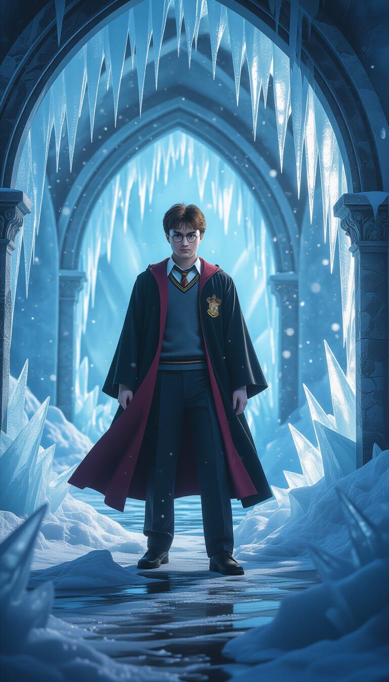 Harry Potter in an Icy Mystical Landscape