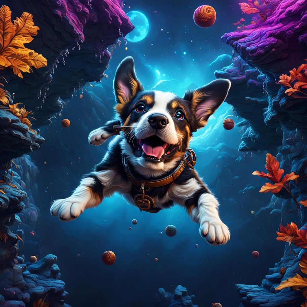 Fantasy Puppy in Detailed Digital Painting